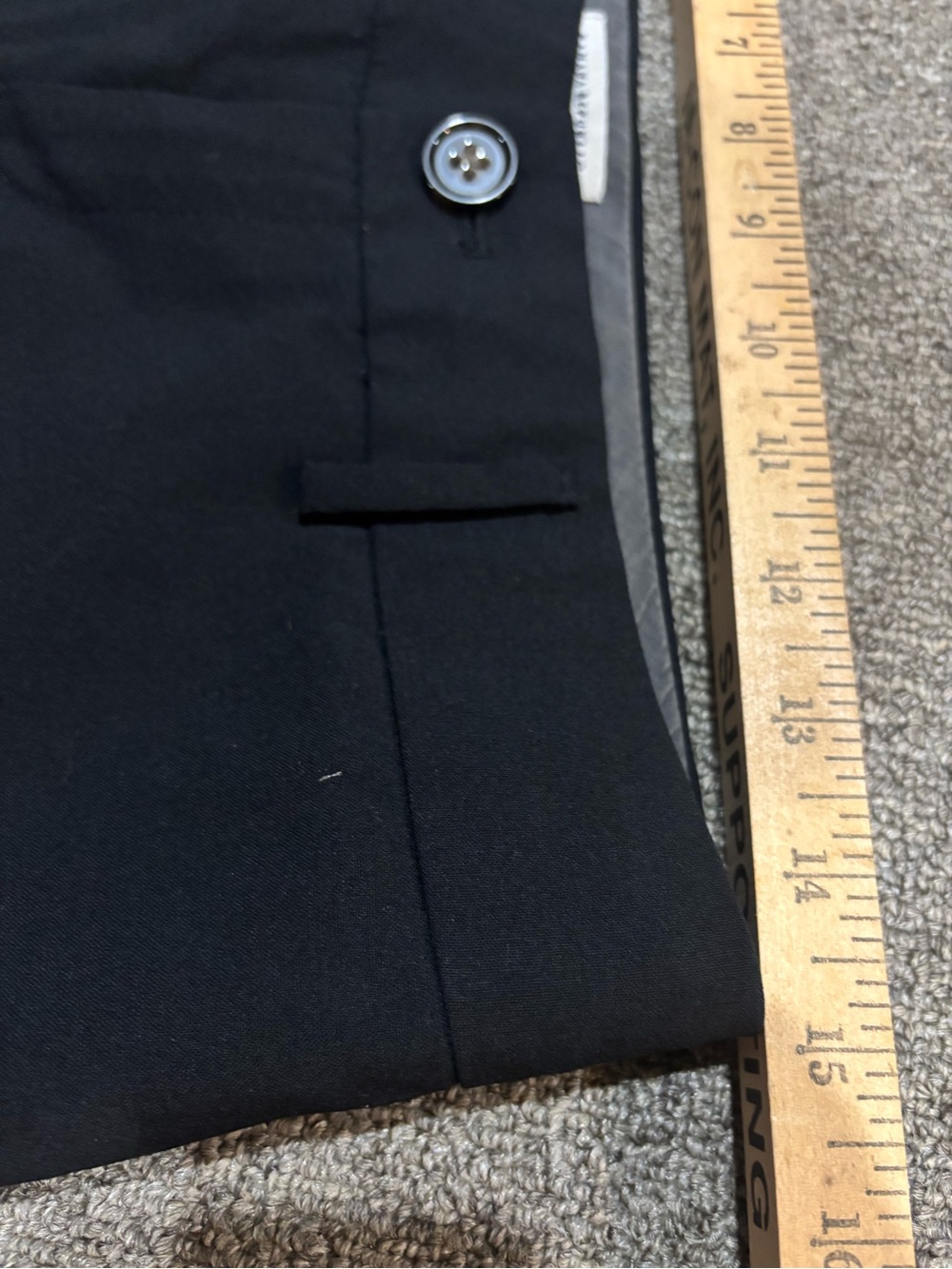 Banana Republic $98 Logan Trouser Slim Washable Bi-Stretch Pant Size 2 Black - Picture 9 of 11